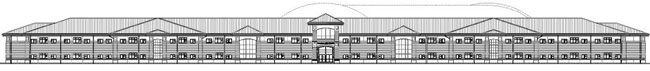 front elevation of new high school